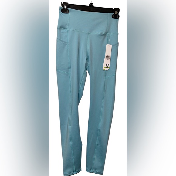 NICOLE MILLER SPORT LEGGINGS WOMEN BLUE ANKLE LENGTH POCKET-WORKOUT SIZE X LARGE - Picture 3 of 12